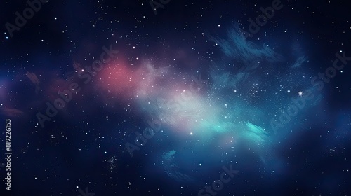 Night sky with stars and nebula 