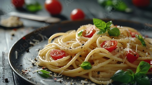 Mouthwatering Realistic Plate of Pasta in HD 8K Food Photography