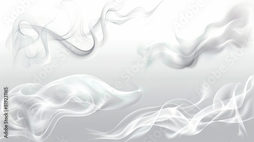 A collection of four unique smoke patterns, ideal for design projects photo