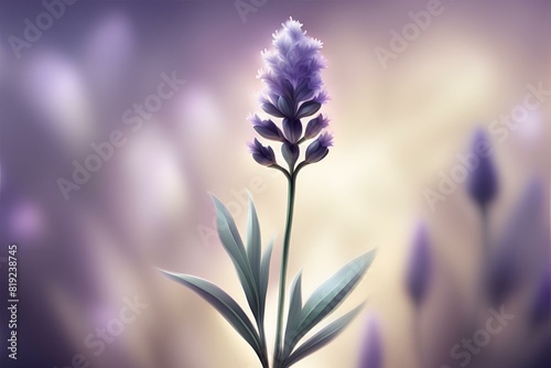 A close-up photo of a lavender with blurred background  purple flower background