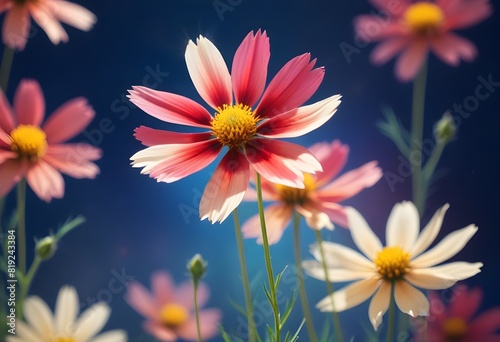 Coreopsis flower closeup Realistic Light understand sun light significantly summer season flower concept