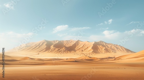 Vast desert landscape with sand dunes