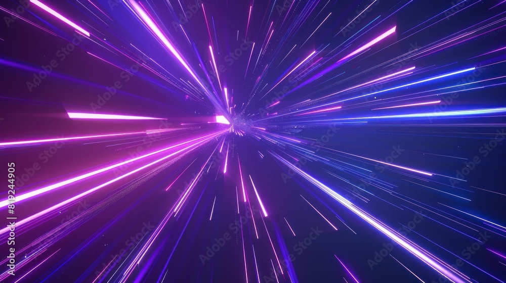 Cyber, digital, speed of light road speed concept. fast neon background