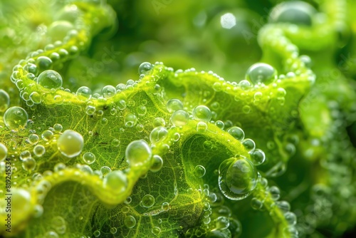 Science and Nature: Close-up Microorganism and Algae with Macro Botanical Details