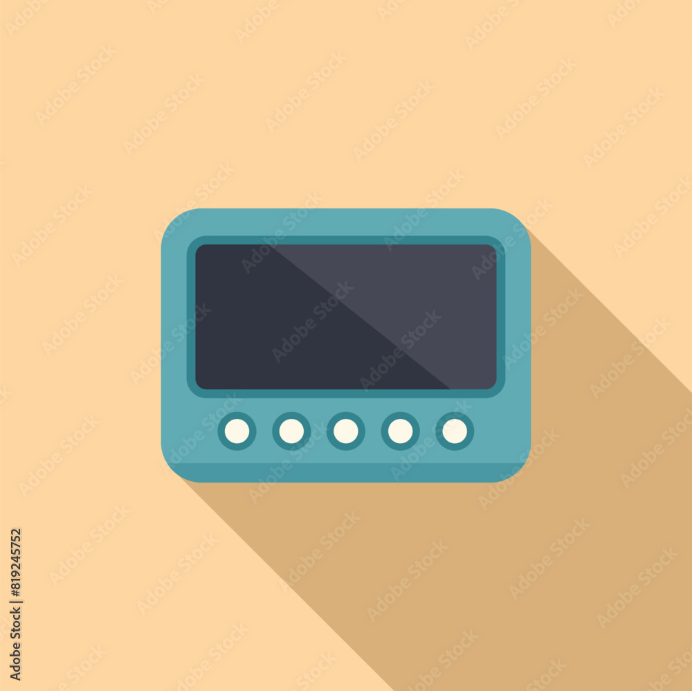Flat design icon of a classic handheld gaming console with a simplistic retro style Flat design icon of a classic handheld gaming console with a simplistic retro style