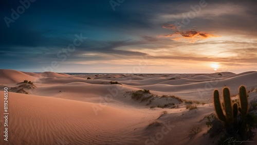 deserto com cacto photo