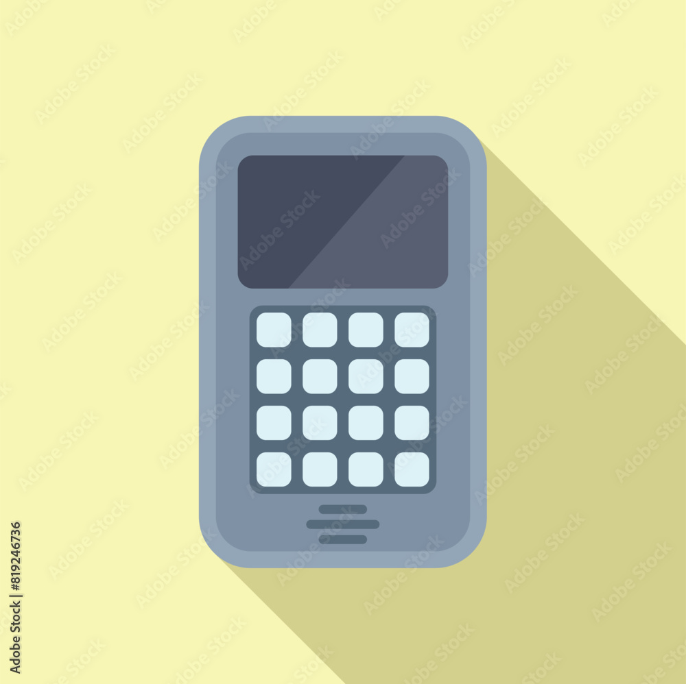 Flat design vector illustration of a digital calculator icon with a minimalistic shadow effect Flat design vector illustration of a digital calculator icon with a minimalistic shadow effect