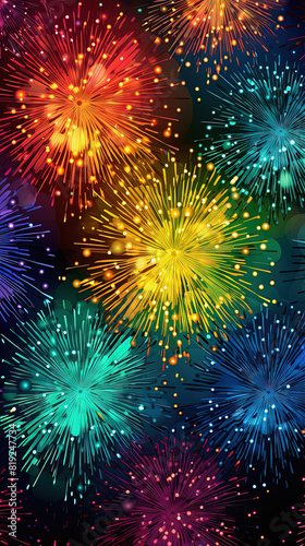 Groovy New Year's Eve Fireworks Background Design