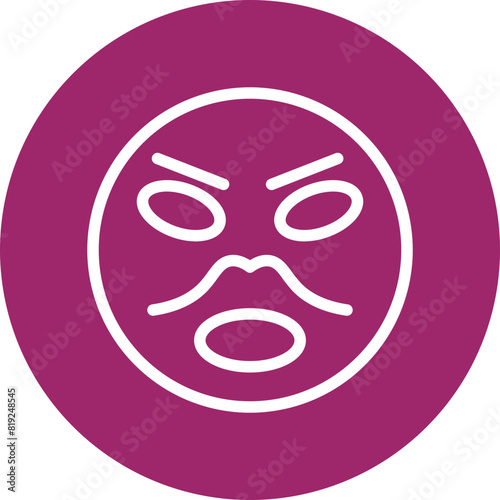 emoji angry man Flat Icon Design