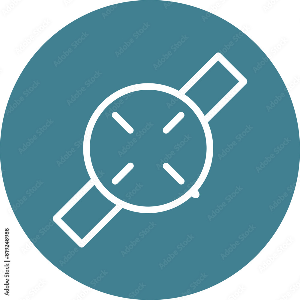 Casual Watch Flat Icon Design Casual Watch Flat Icon Design