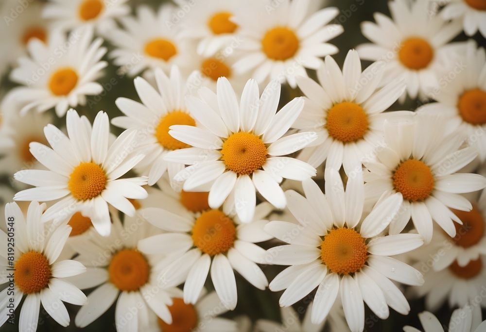 Fototapeta premium Daisies flower closeup Realistic Light understand sun light significantly summer season flower concept