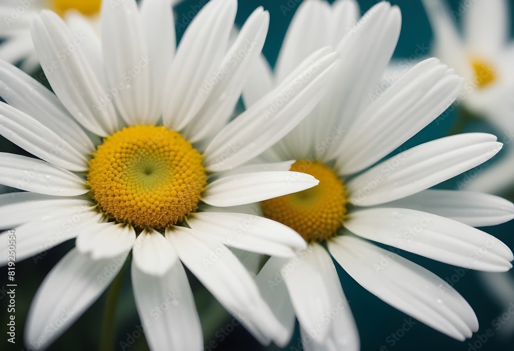 Fototapeta premium Daisies flower closeup Realistic Light understand sun light significantly summer season flower concept