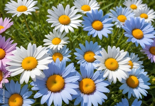 Daisies flower closeup Realistic Light understand sun light significantly summer season flower concept