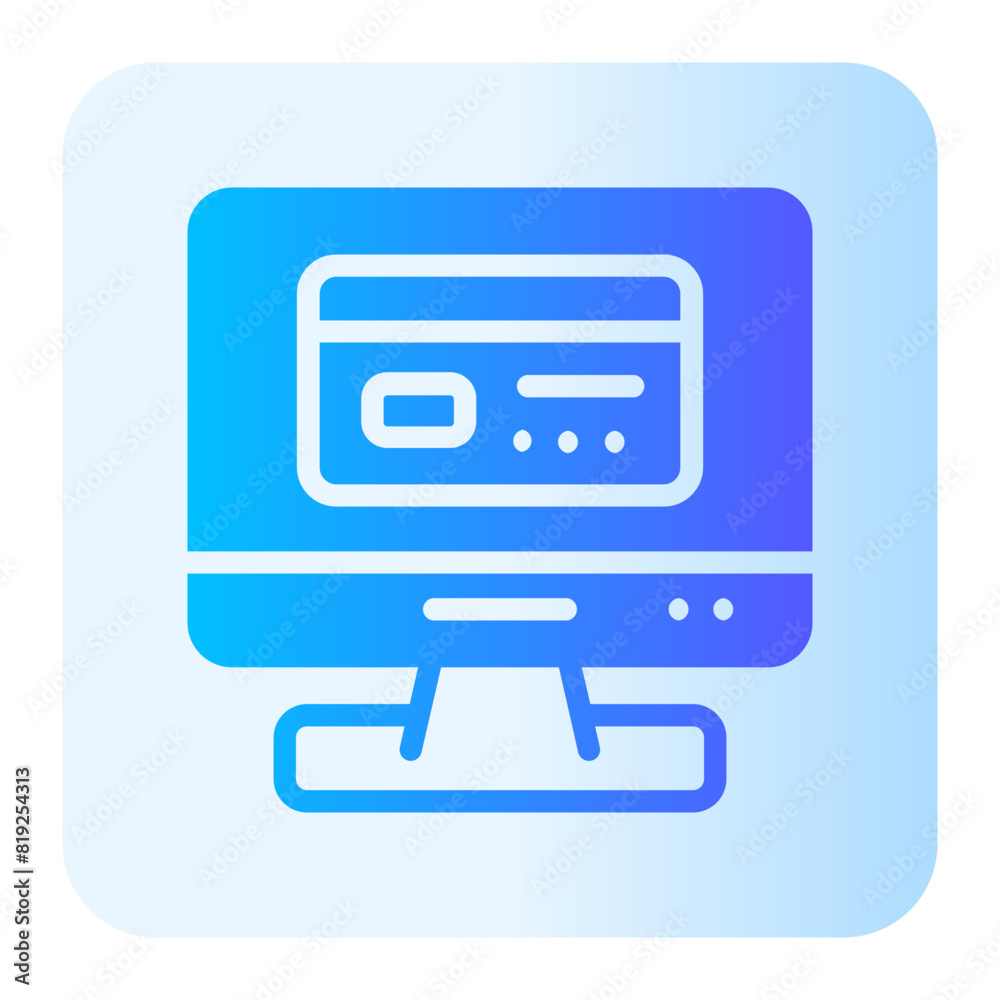 online payment gradient icon online payment gradient icon