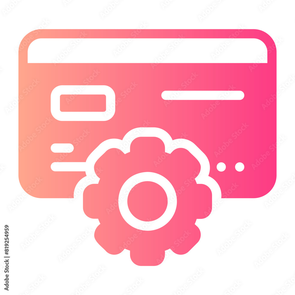 credit card gradient icon credit card gradient icon