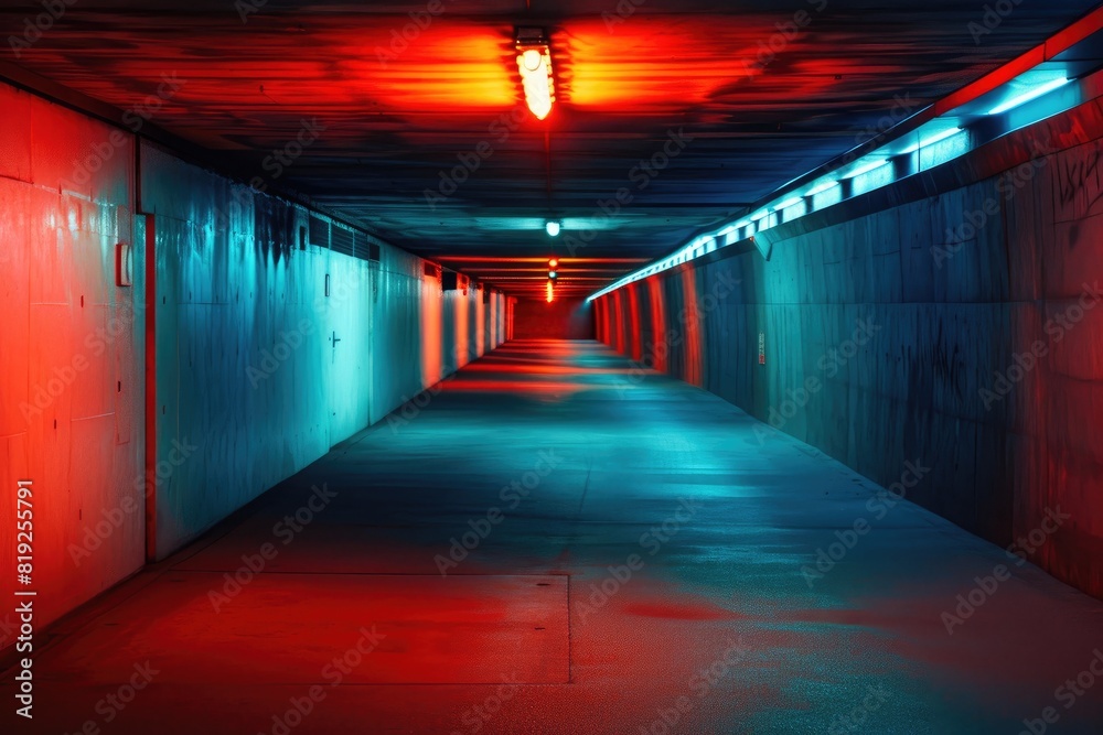Underground Corridor with Ambient Light