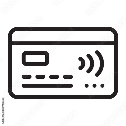 contactless line icon