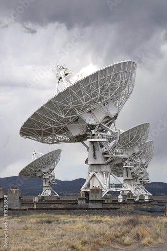 Radio telescope at the National Radio Astronomy Observatory Very Large Array in New Mexico