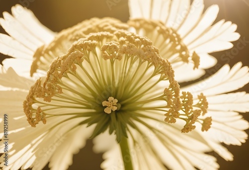Yarrow flower closeup Realistic Light understand sun light significantly summer season flower concept