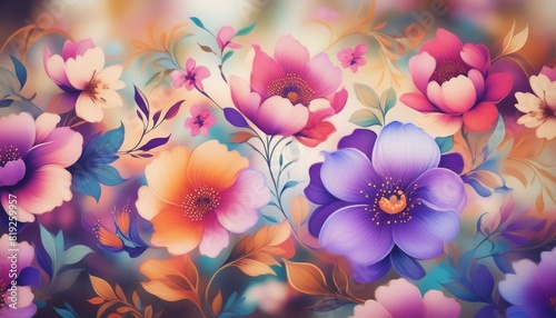 Blooming Elegance  Digital Floral Print for Sarees and Kurtis 