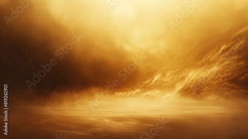 Desert Sands. Sunset Sky in Dramatic Sand Storm Abstract Background