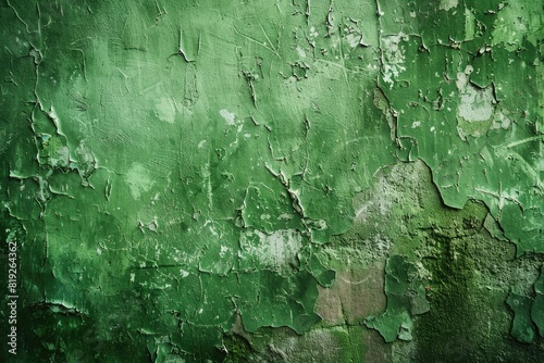 Photo Background Green. Grunge Concrete Wall with Copy Space for Design Element