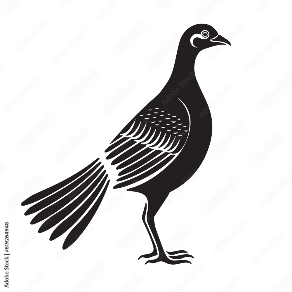 Obraz premium Pheasant in cartoon, doodle style. Image for t-shirt, web, mobile apps and ui. Isolated 2d vector illustration in logo, icon, sketch style, Eps 10. AI Generative