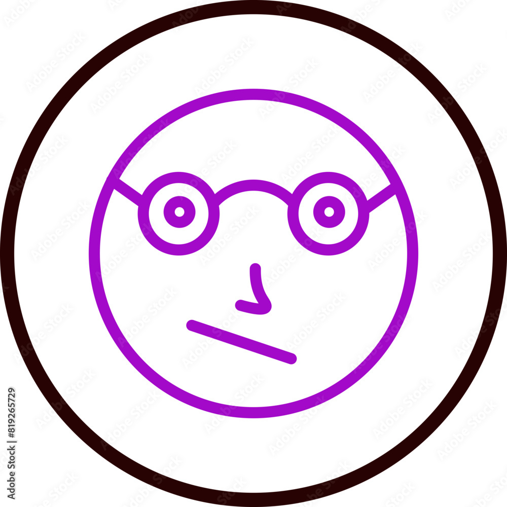 emoji glasses Flat Icon Design emoji glasses Flat Icon Design