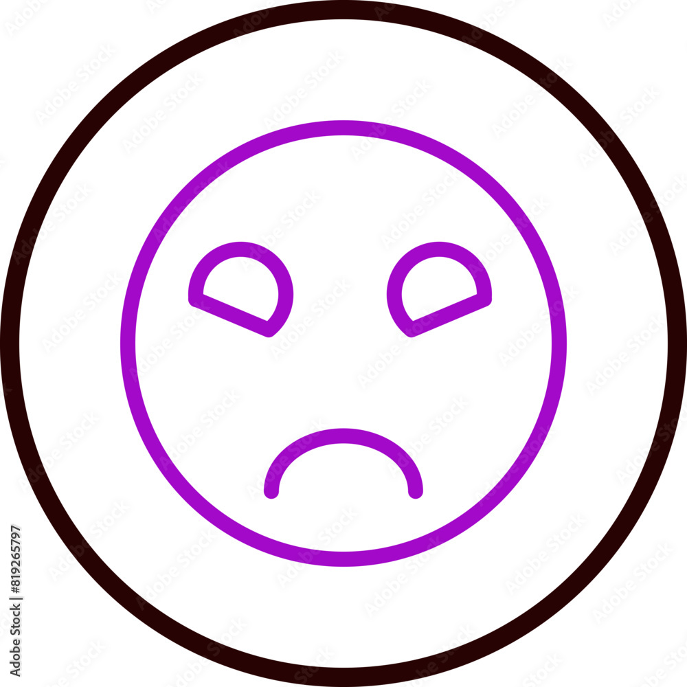 emoji mood off Line Purple Circle Black Icon Design emoji mood off Line Purple Circle Black Icon Design