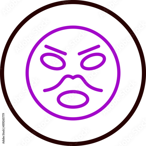 emoji angry man Flat Icon Design
