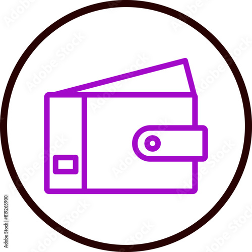 Wallet Flat Icon Design