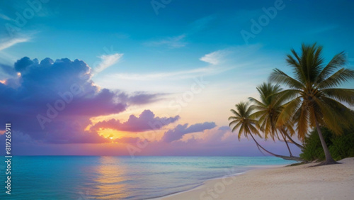 Tropical beach vector illustration