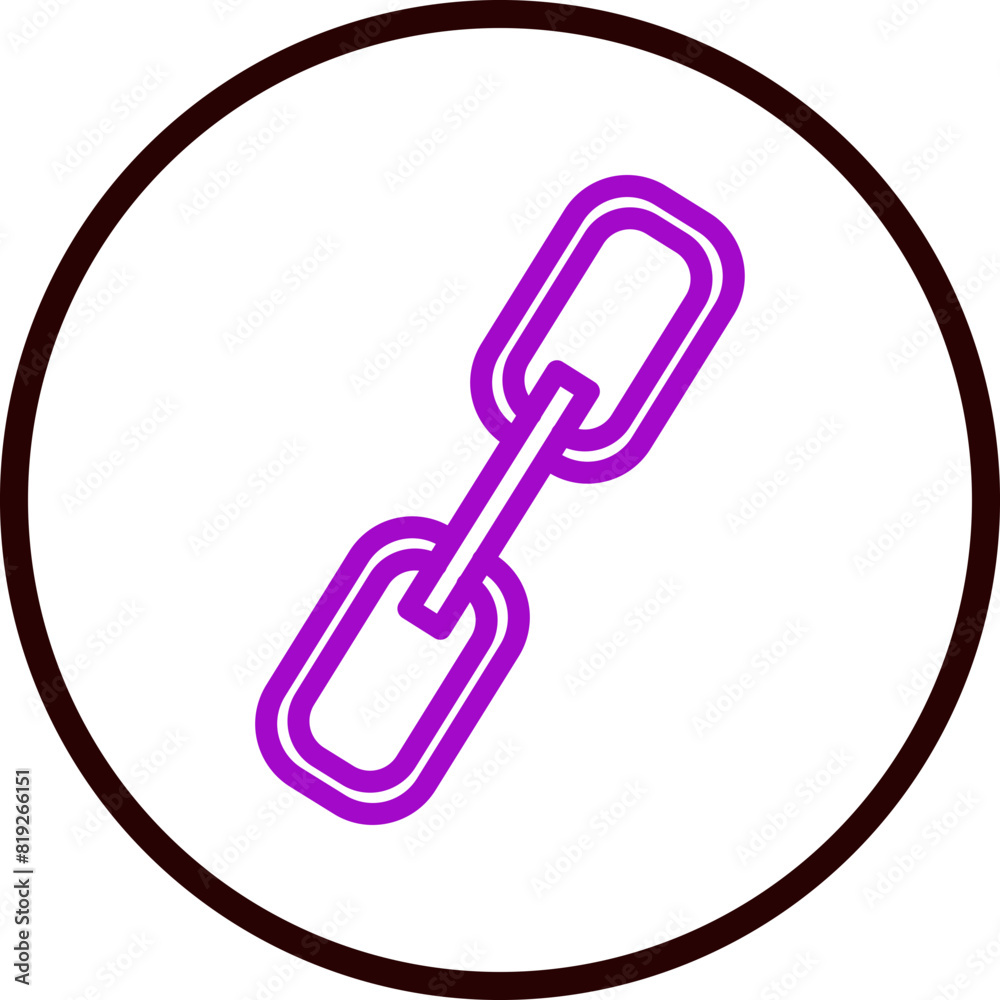 Chain Line White Circle Red Icon Design Chain Line White Circle Red Icon Design