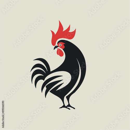 Rooster in cartoon, doodle style. Image for t-shirt, web, mobile apps and ui. Isolated 2d vector illustration in logo, icon, sketch style, Eps 10. AI Generative