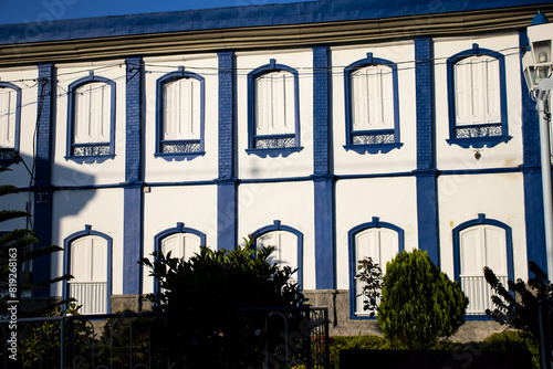 Beautiful antique building at the heritage town of Salamina located in Colombia. photo