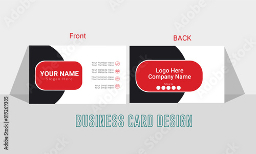 Simple Business card layout. Double side creative business card template .vector illustration