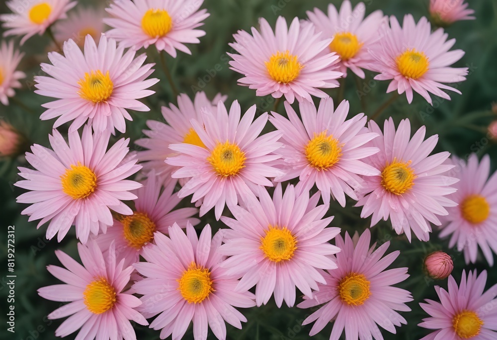 Fototapeta premium Aster flower closeup Realistic Light understand sun light significantly summer season flower concept