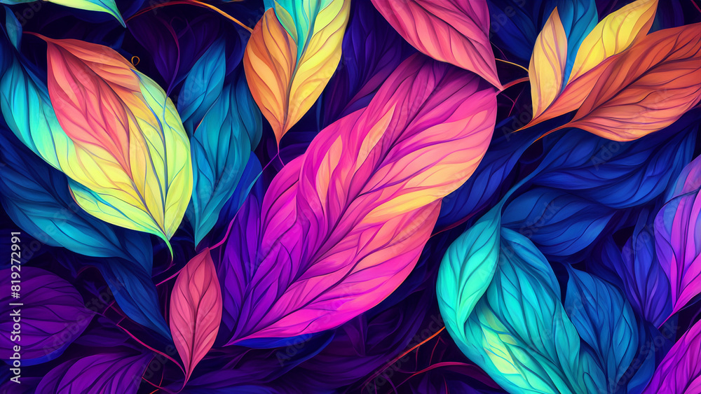 Abstract fantasy wallpaper with botanical flower special background design