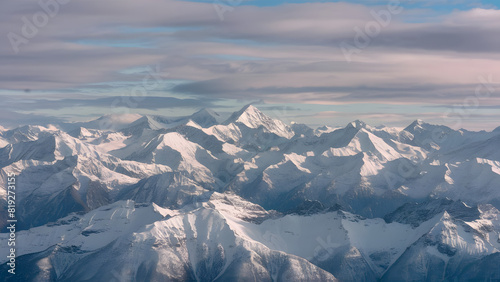 mountains in the snow