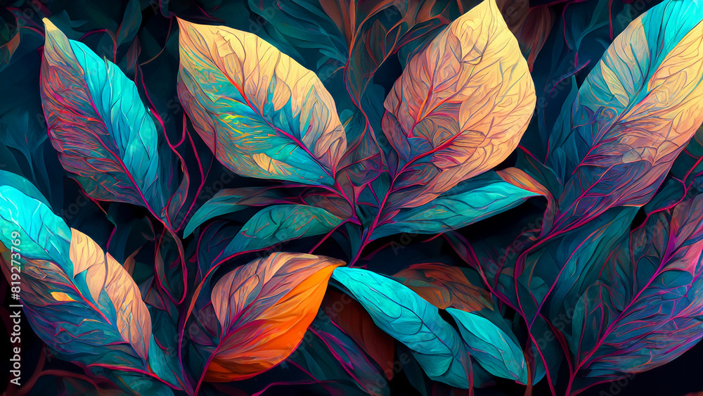 Abstract fantasy wallpaper with botanical flower special background design Abstract fantasy wallpaper with botanical flower special background design
