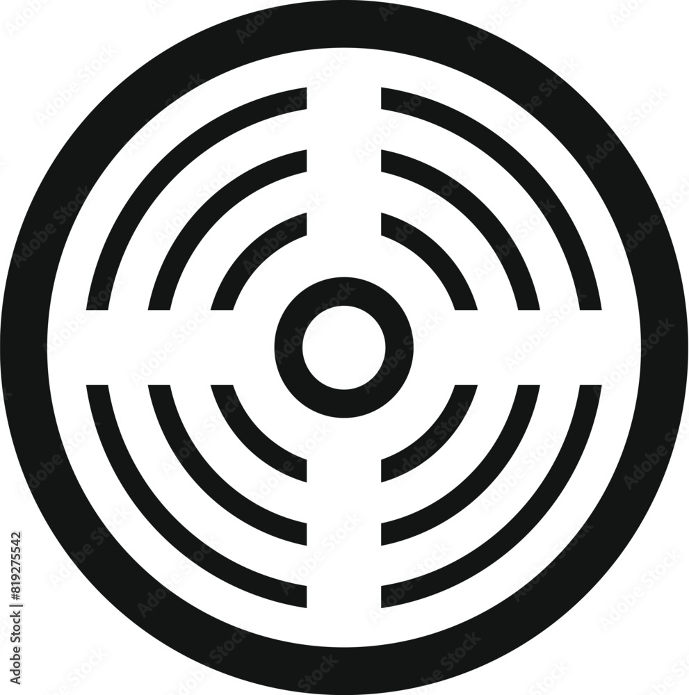 Simplified maze graphic in black and white, representing choice, challenge, or complexity Simplified maze graphic in black and white, representing choice, challenge, or complexity
