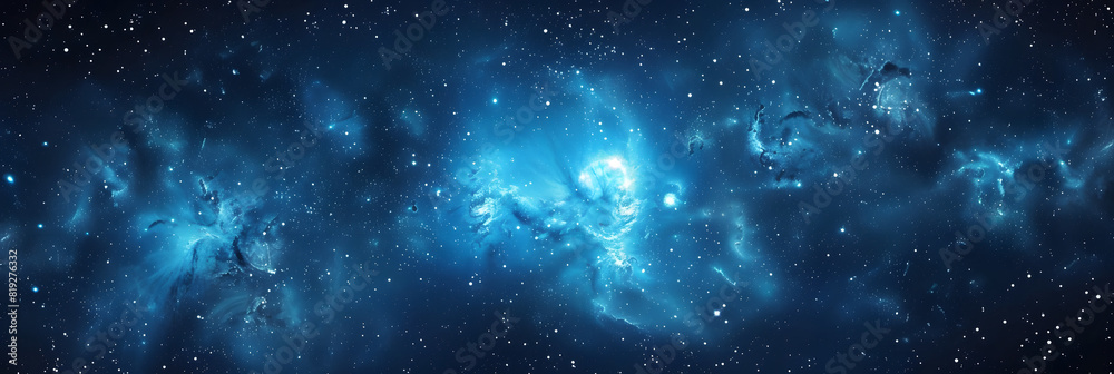 An electric blue galaxy with a multitude of stars twinkling in the background, resembling a midnight sky. An electric blue galaxy with a multitude of stars twinkling in the background, resembling a midnight sky.