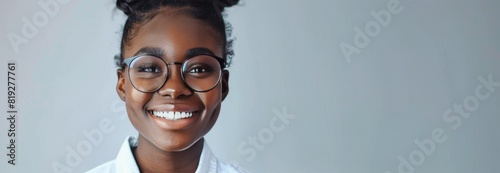 Young African American Woman Holding Tablet Computer