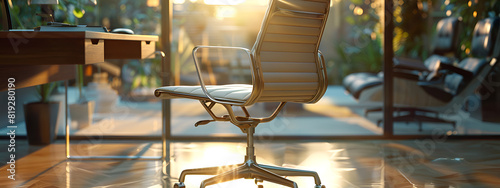 close up of comfortable and modern office chair