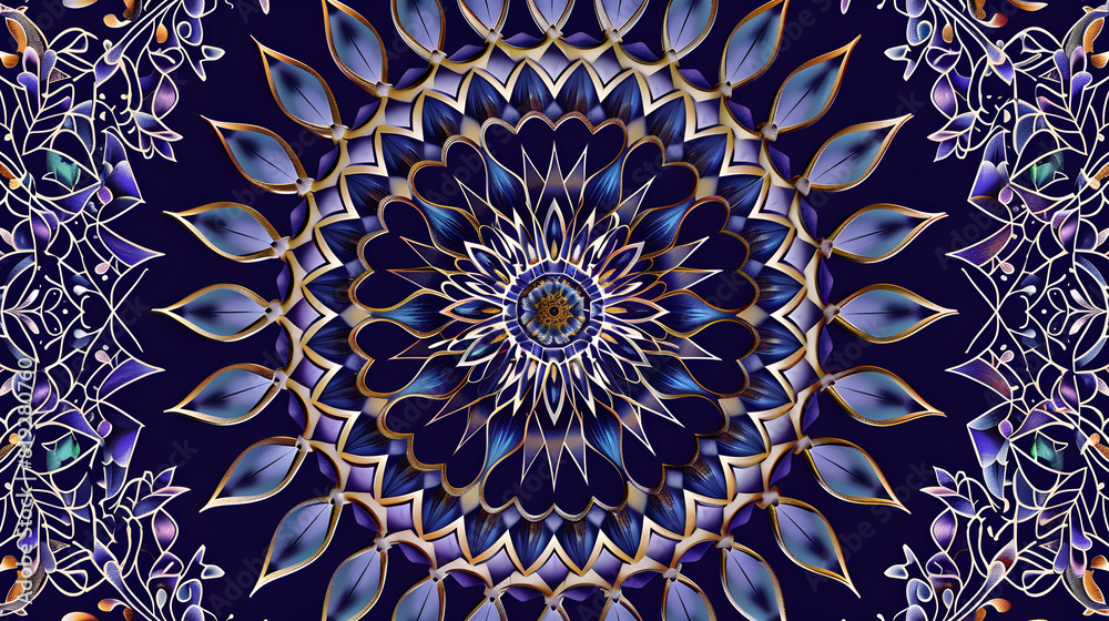 Mandala pattern with intricate geometric shapes and vibrant colors, hand-drawn with precise detailing and digital enhancement. It evokes a sense of harmony and spirituality,... Mandala pattern with intricate geometric shapes and vibrant colors, hand-drawn with precise detailing and digital enhancement. It evokes a sense of harmony and spirituality,...
