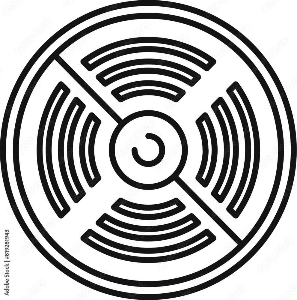 Black and white line drawing of a classic vinyl record, perfect for musicthemed designs Black and white line drawing of a classic vinyl record, perfect for musicthemed designs