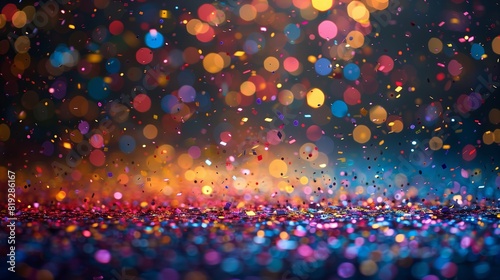 Blurry Colorful Lights and Confetti