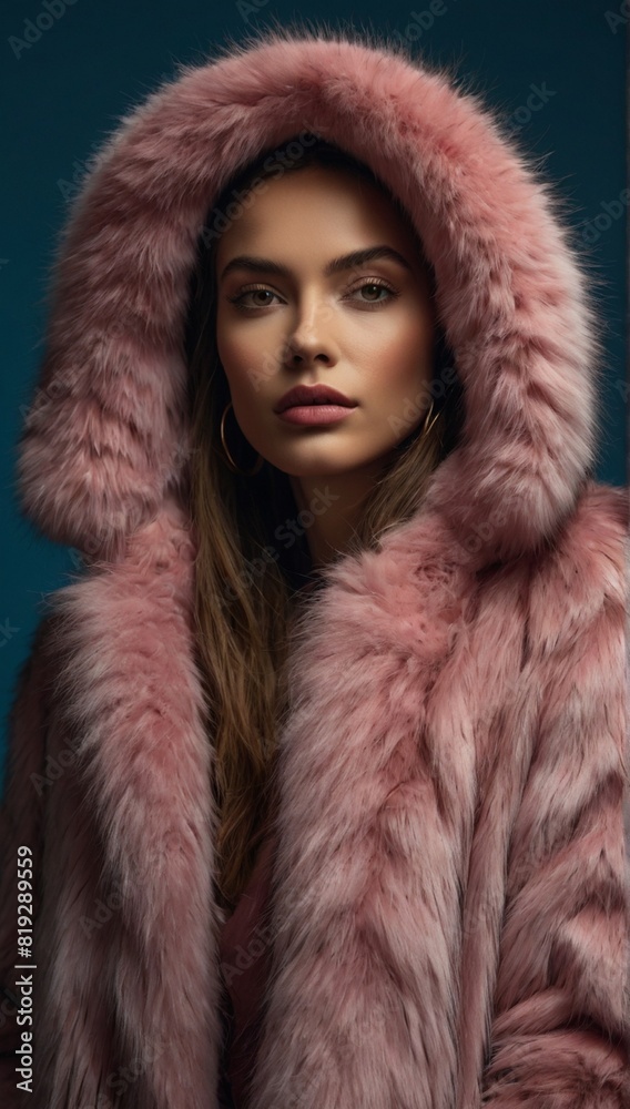 portrait of a woman in fur portrait of a woman in fur