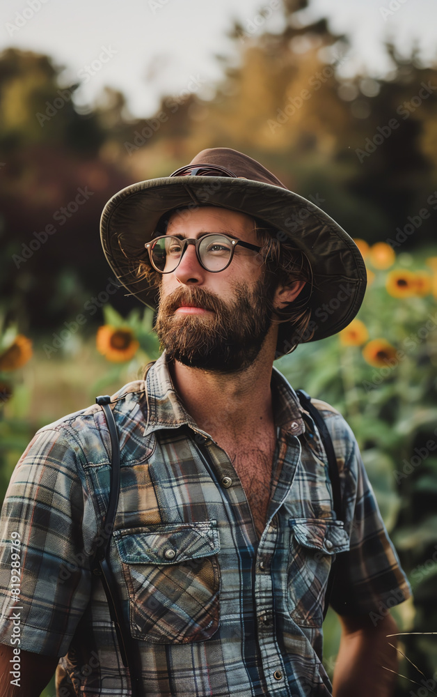 Junger Farmer, attraktiver Mann Junger Farmer, attraktiver Mann