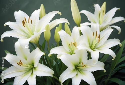 Lilies flower closeup Realistic Light understand sun light significantly summer season flower concept